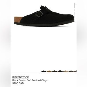 BIRKENSTOCK BOSTON SOFTBED SUEDE LEATHER IN BLACK - MENS 45 (EUR)